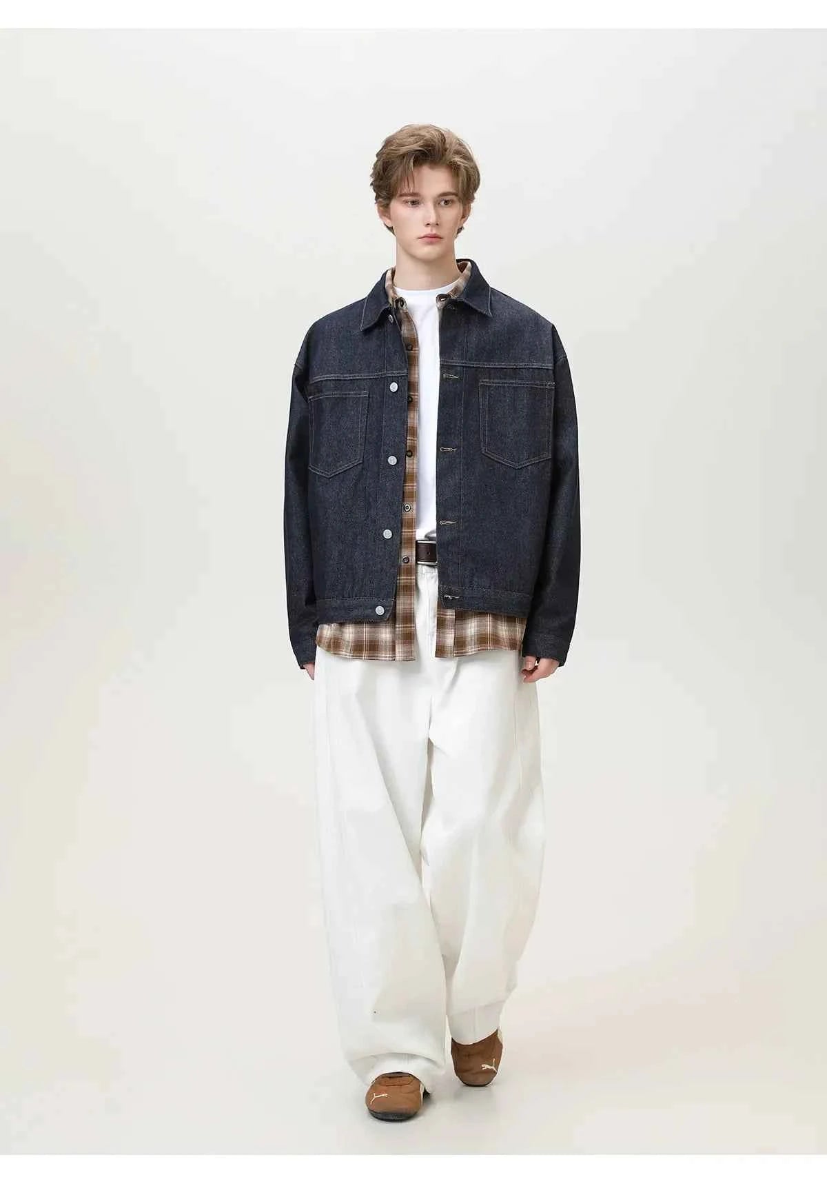 Vibrant Double Pocket Workwear Denim Jacket