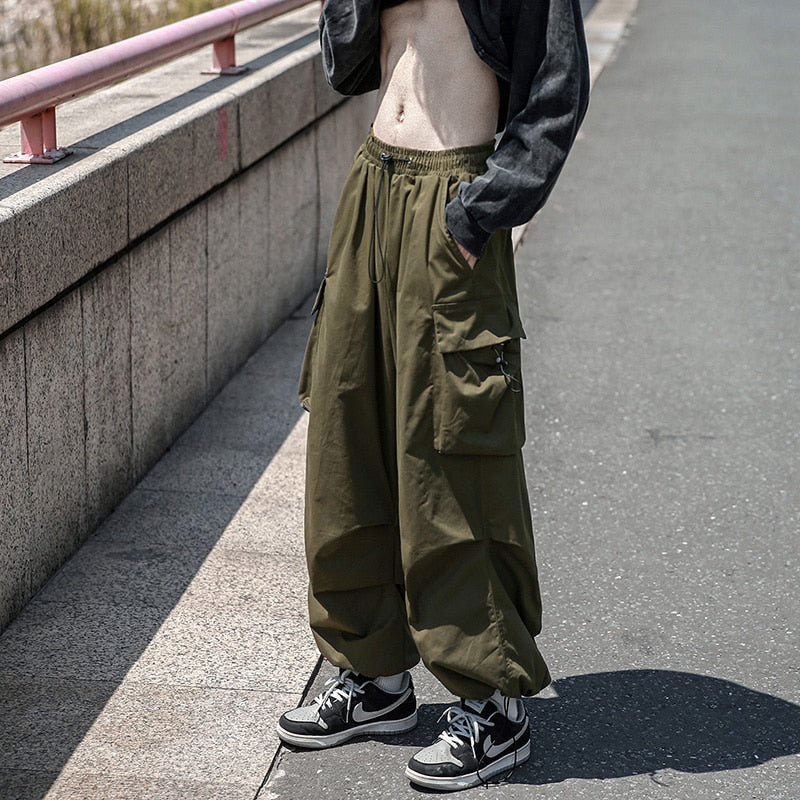 Straight Elastic Ankle Style Baggy Pants