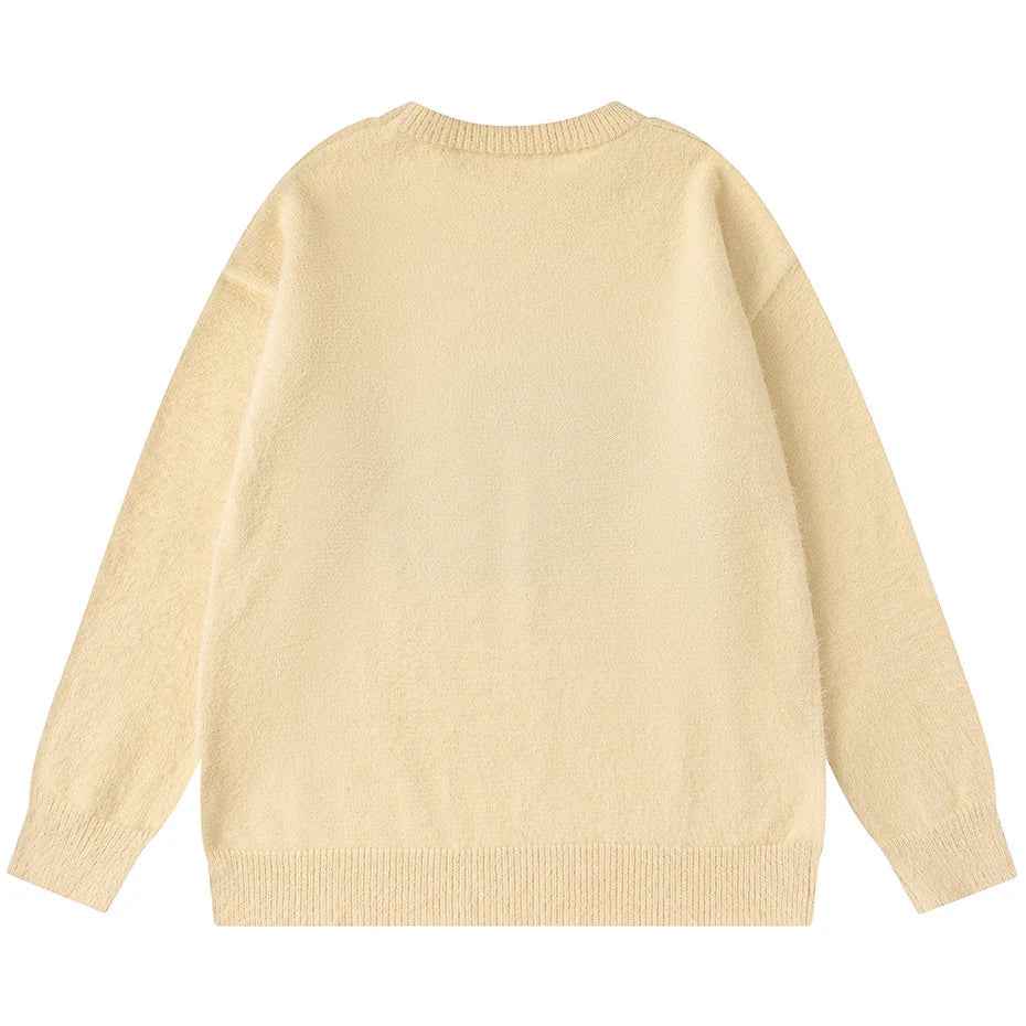 Breathable Oversized Loose Fit Knit Hip Hop Sweater