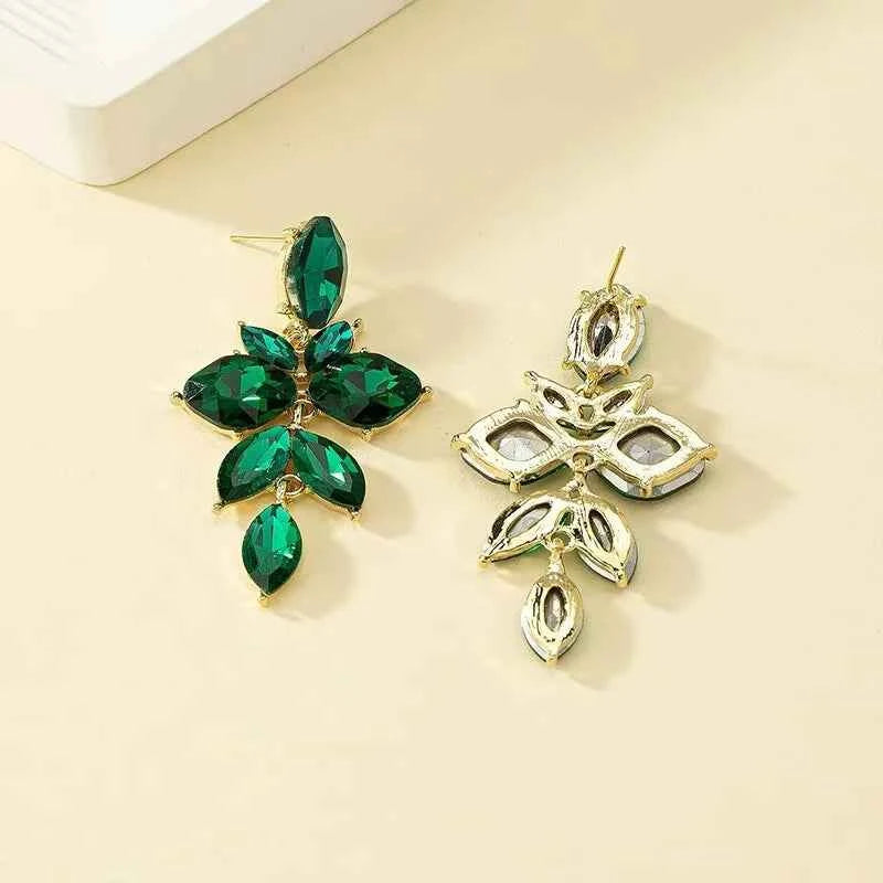 Elegant Sparkling Crystal Stone Drop Earrings