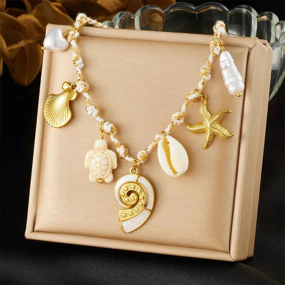 Y2K Beachy Charm Pendant Necklace