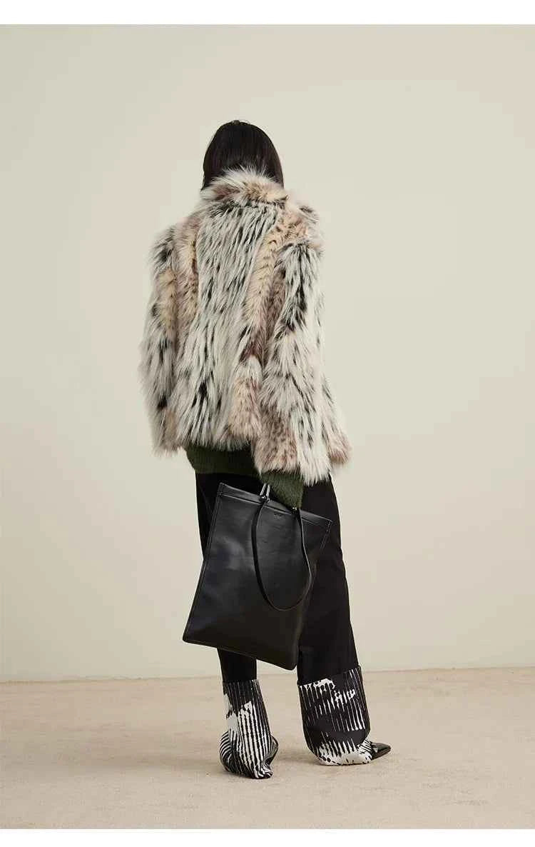 Colorful Thickened Warm Faux Fur Jacket