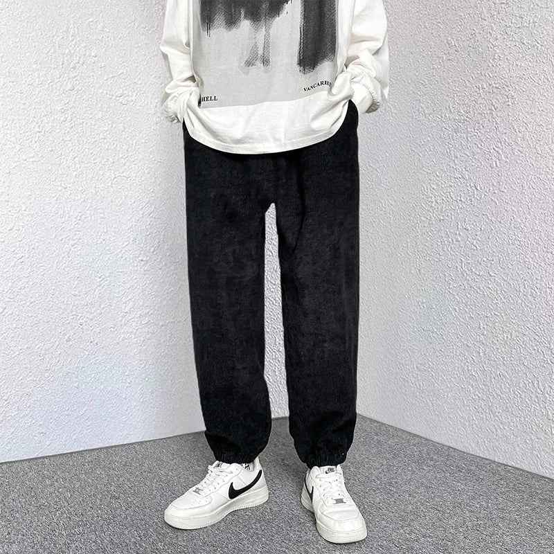 Elevated Loose Corduroy Harem Neutral Jogger
