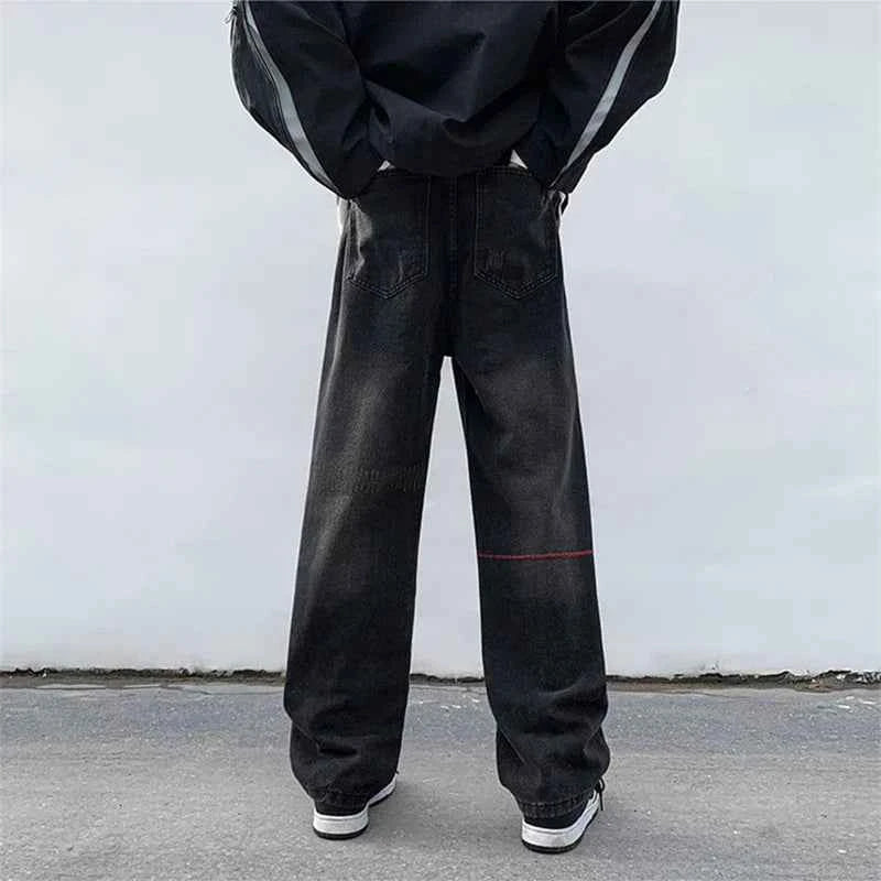 Loose Straight Leg Hip Hop Denim Jeans