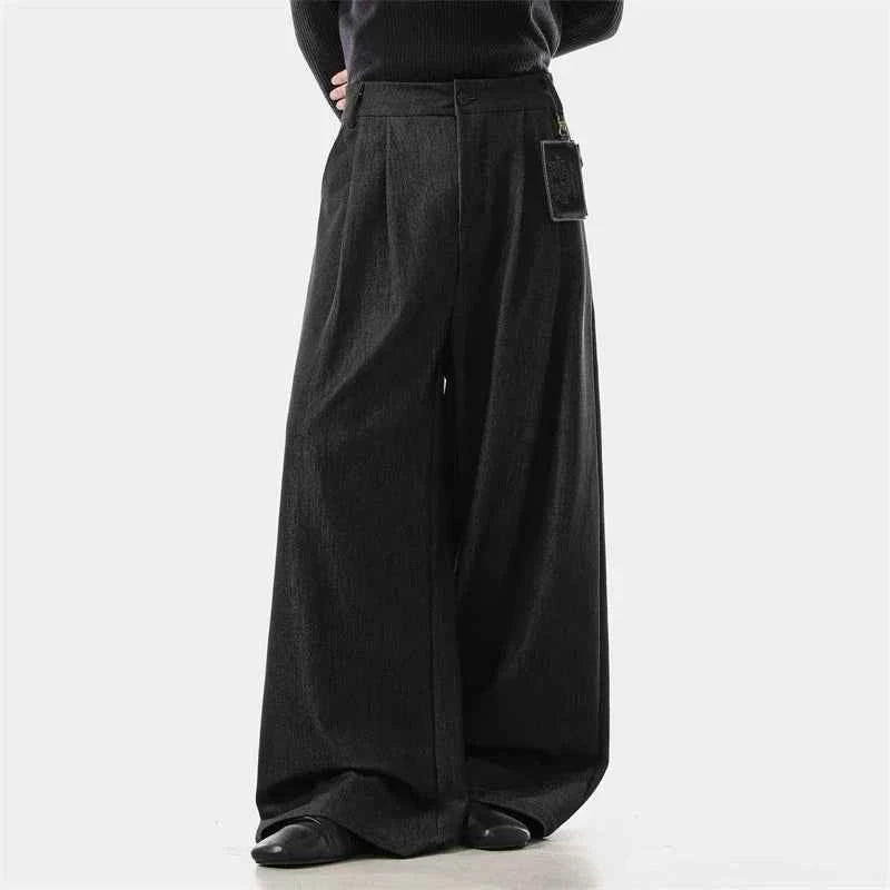 Luxury Old Money Style Pleated Wide Leg Pants