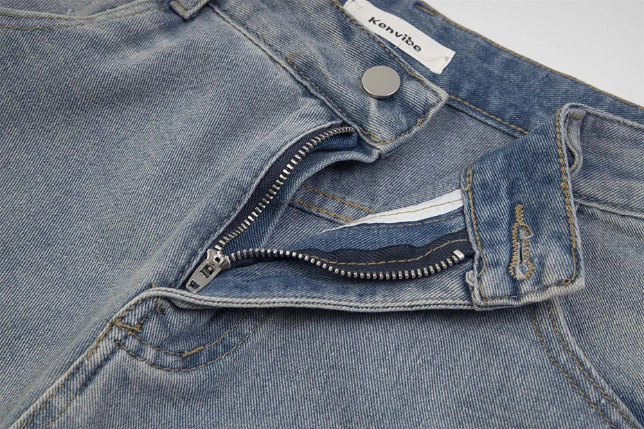 Rhinestone Denim Ripped Shorts