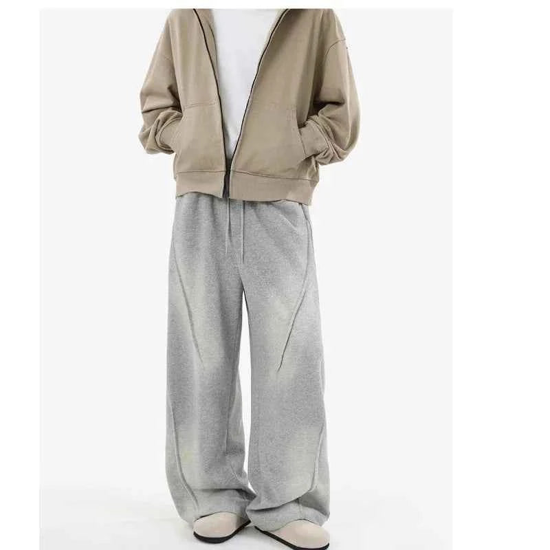 Heavy weight Elastic Straight Leg Sports Sweatpants