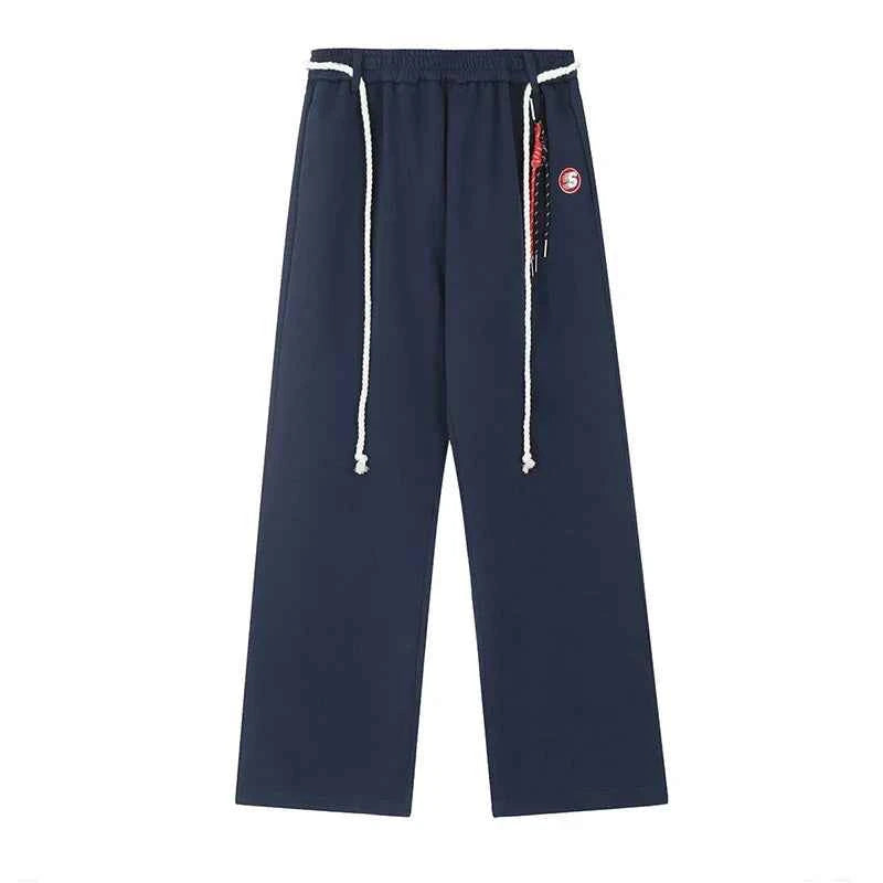 Women Cool High Waisted Loose Blue Sweatpant