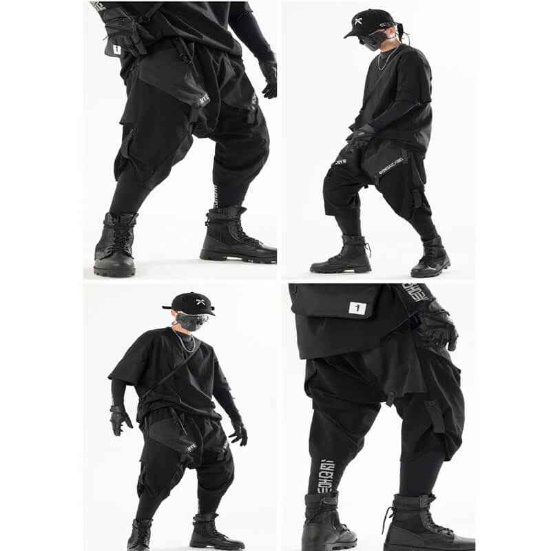 TECHWEAR CARGO PANTS ' Kokuto 'Short Cargo Pants