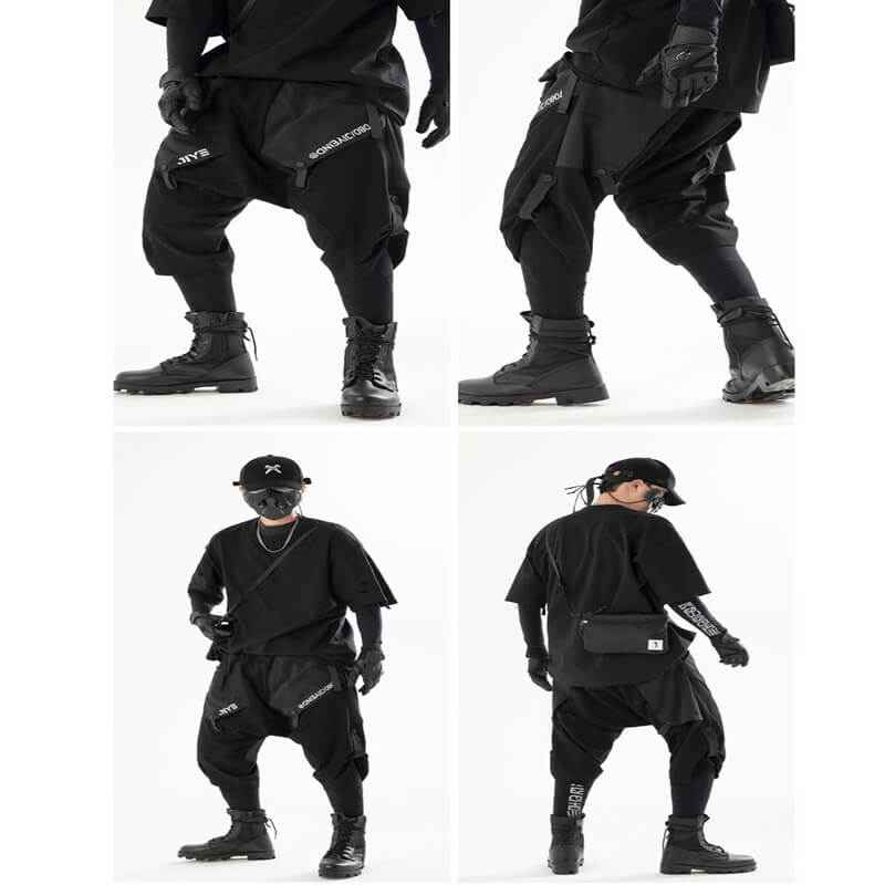 TECHWEAR CARGO PANTS ' Kokuto 'Short Cargo Pants