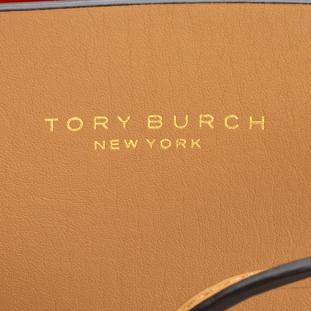 Tory Burch Leather T-Stripe Drawstring Bucket Bag - sneakerlandnet