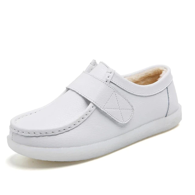Trina Women's Warm Faux Leather Flat Shoes - Luxuryurbanwear