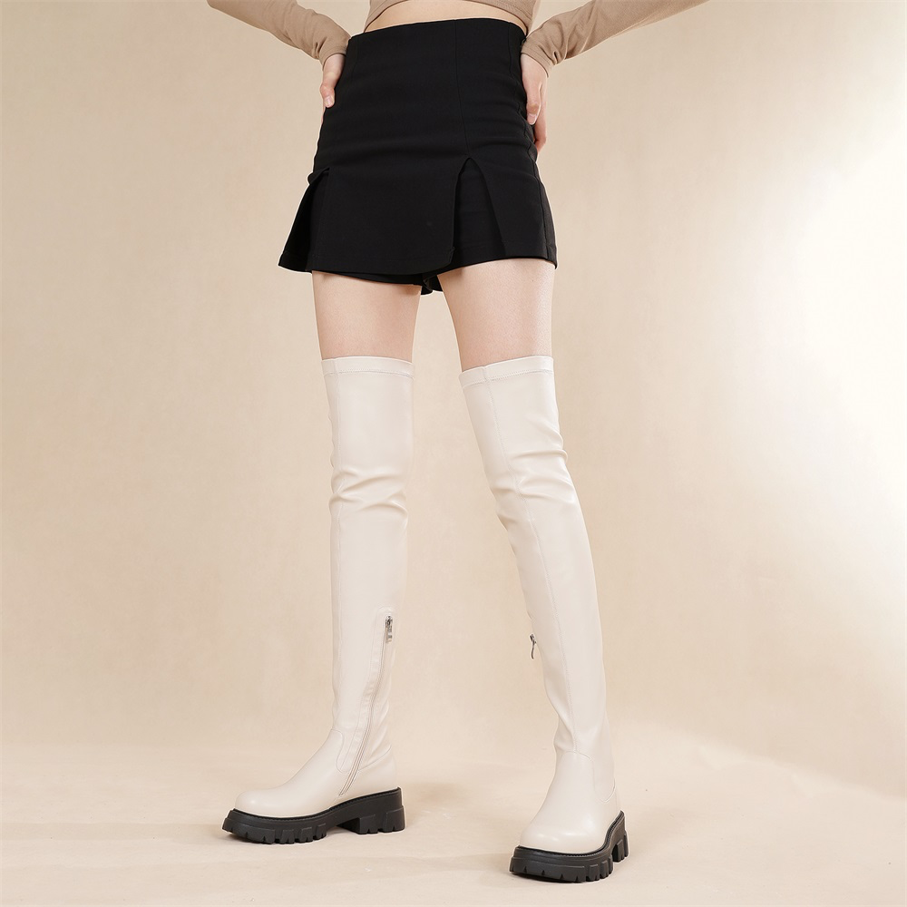 USS Shoes Elvira Women's Over-the-Knee Elastic Boots - Luxuryurbanwear