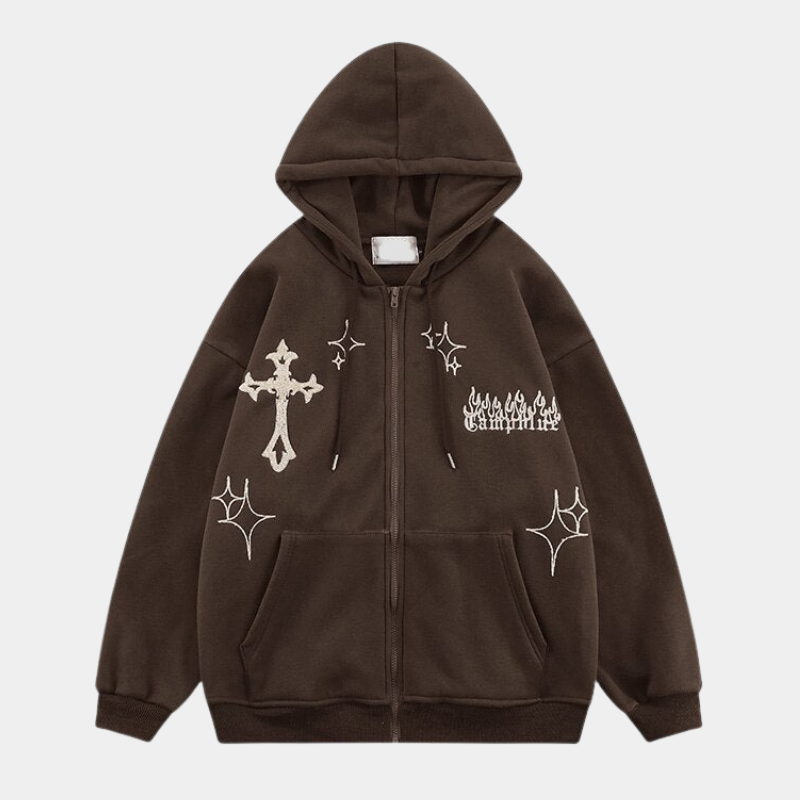 Sparks | Oversized Zipper Hoodie - Luxuryurbanwear