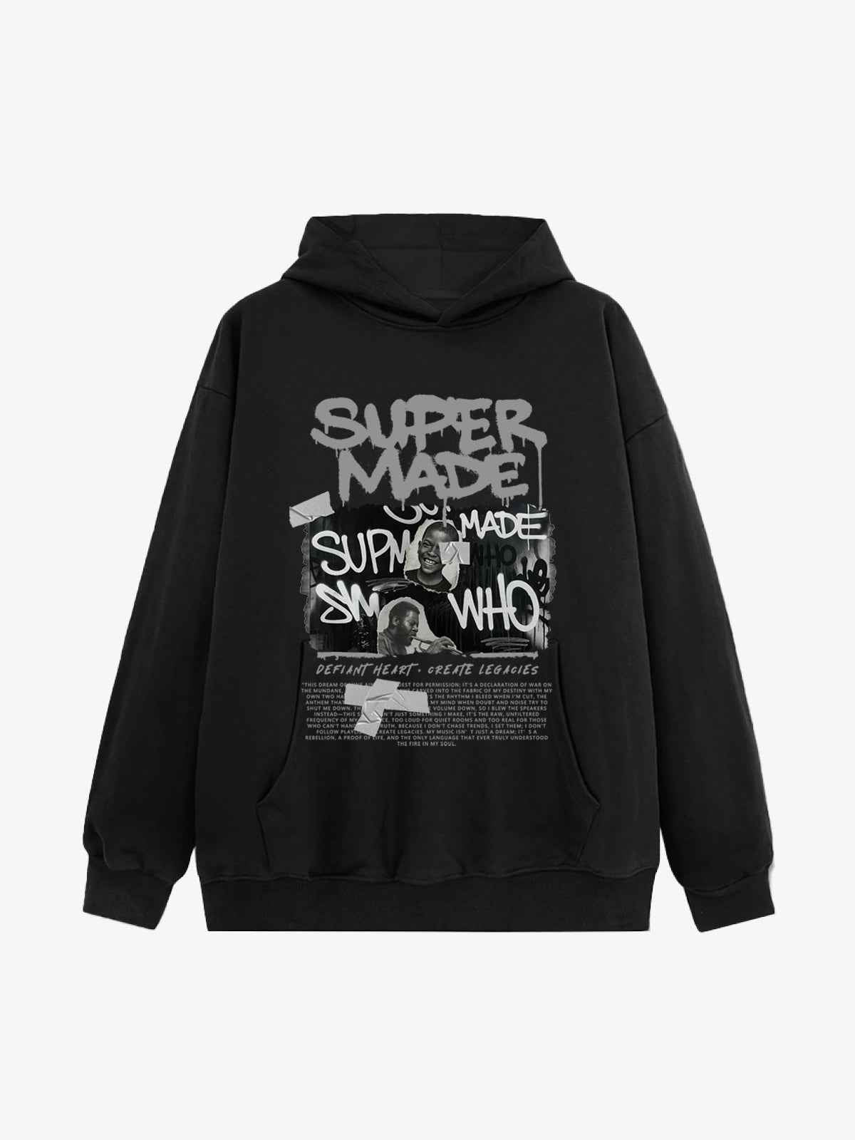 Trendy Retro Graffiti Character Hoodie