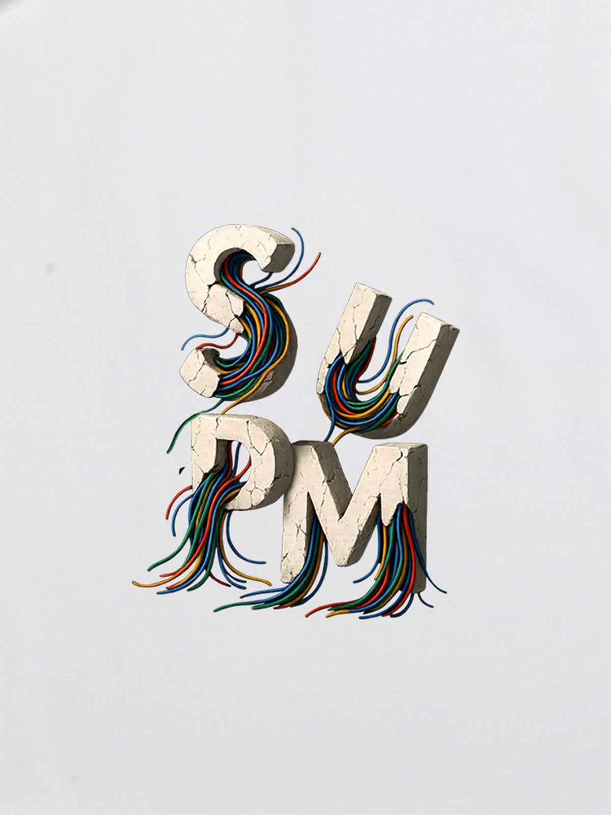 SPMD Letter Cable Graphic T-Shirt