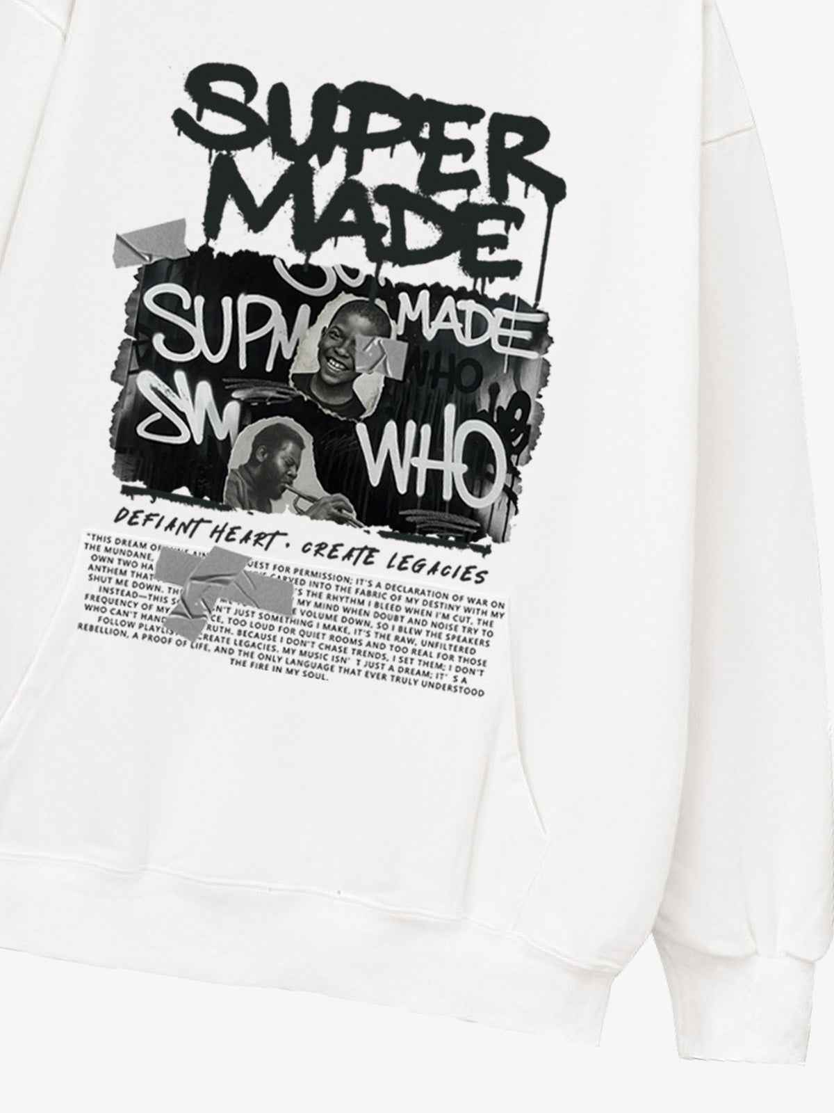 Trendy Retro Graffiti Character Hoodie