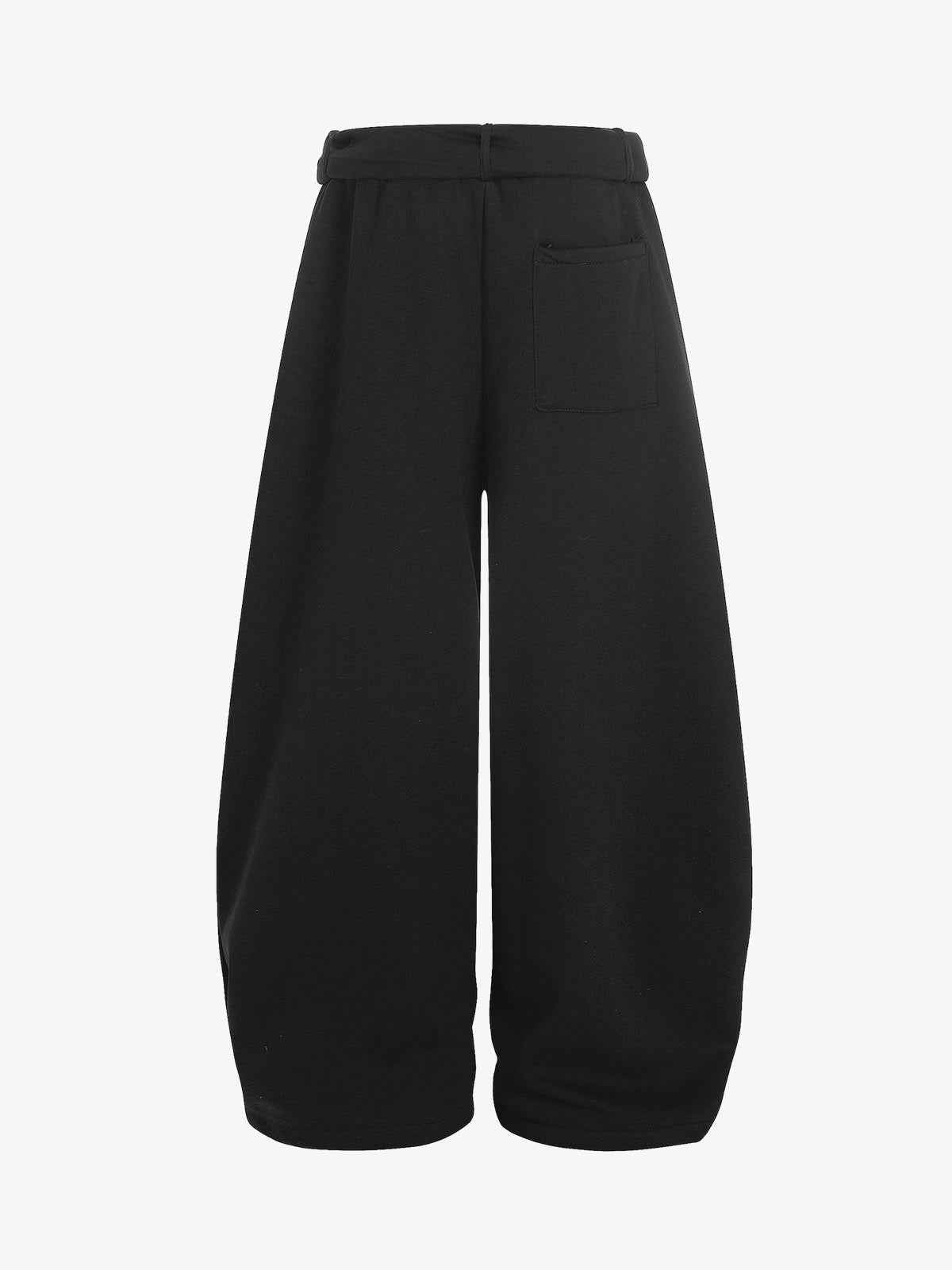 Cross Print Long Tie Detail Baggy Sweatpants