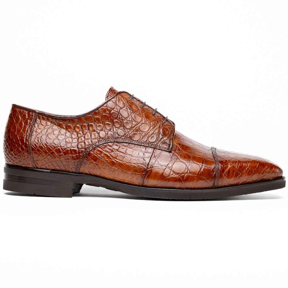 21-532-CGM ANDREA Crocodile Lace Up, Cognac
