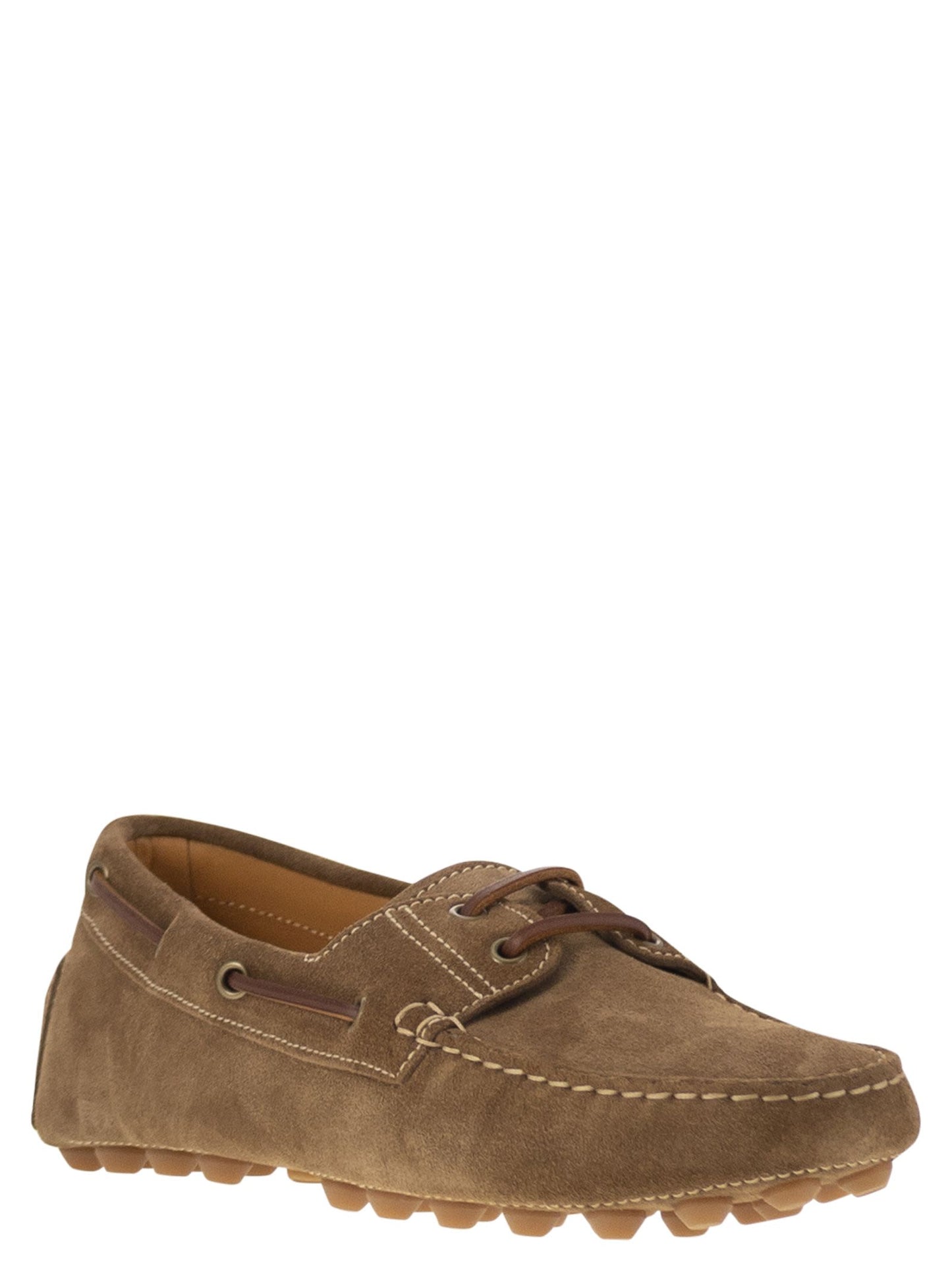 Tod's Men Rubber Bubble Suede Boat