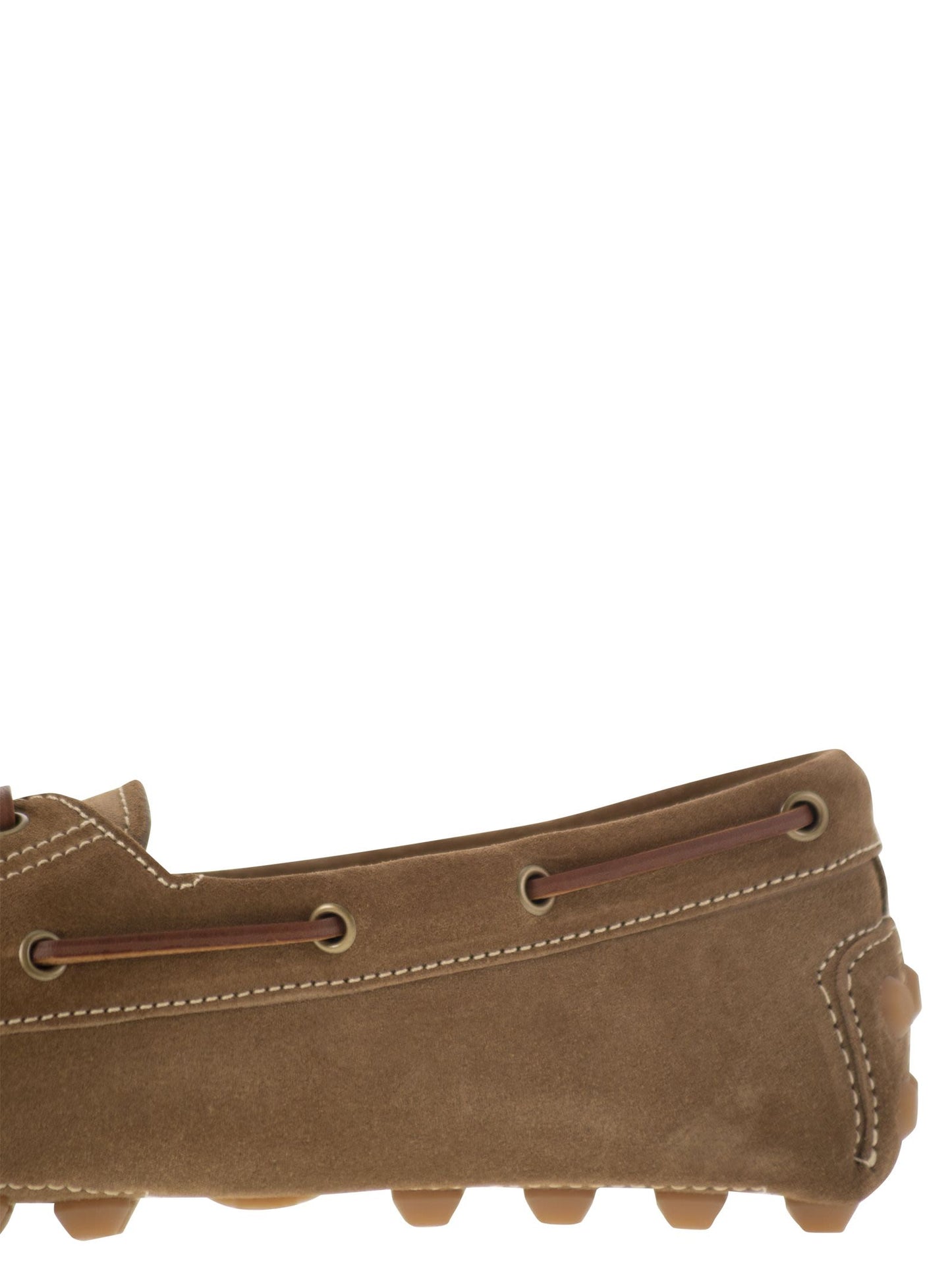 Tod's Men Rubber Bubble Suede Boat