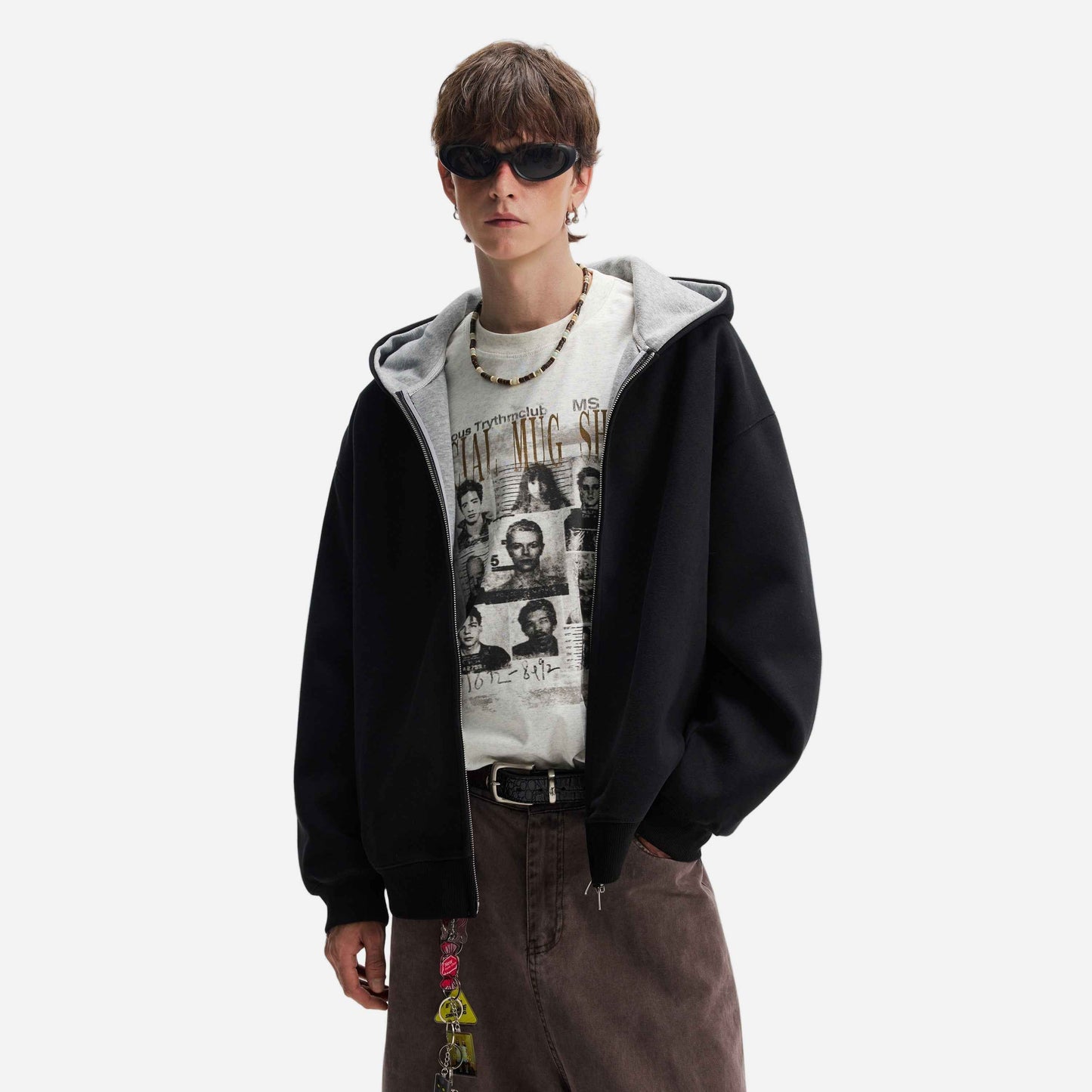 Streetwear Double Zipper Hooded Sweatshirt
