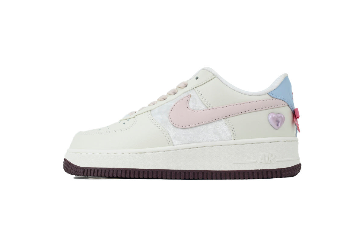 LUW Select: Wmns Air Force 1 'Valentine's Day' - Cream, White & Soft Pink Edition