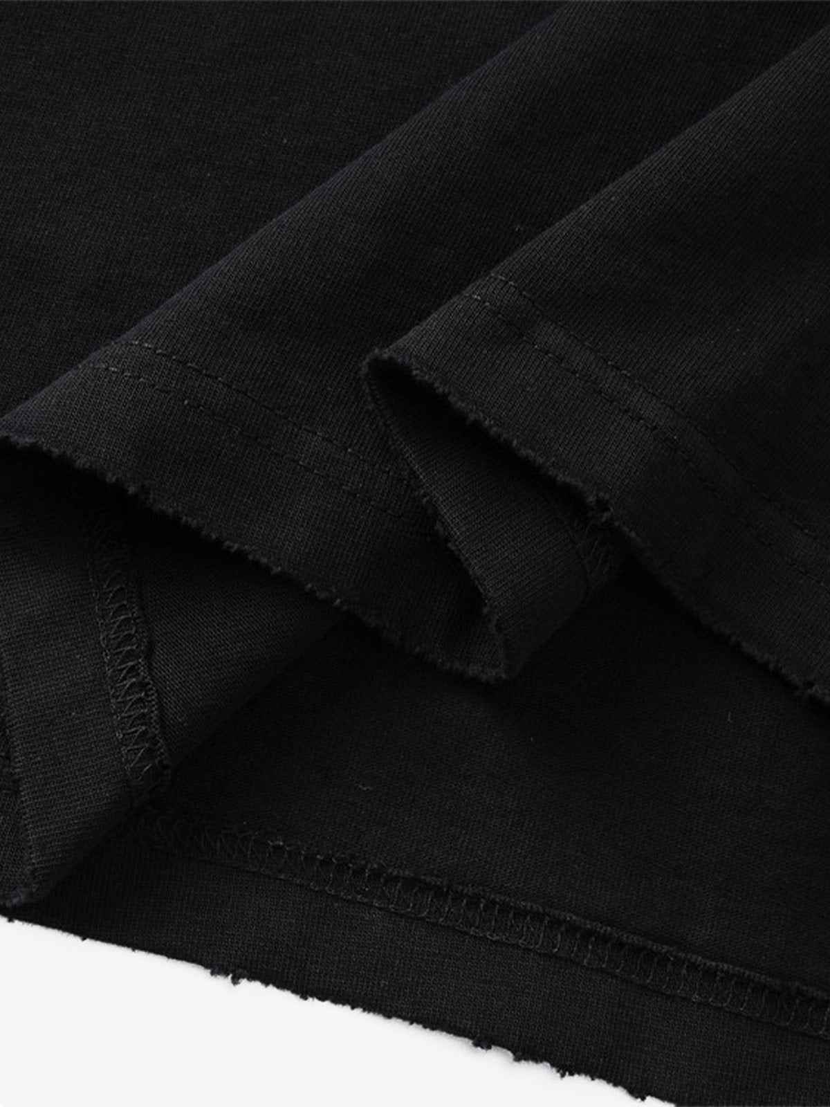 Distressed 07 Graphic Print Washed Long Sleeve T-Shirt