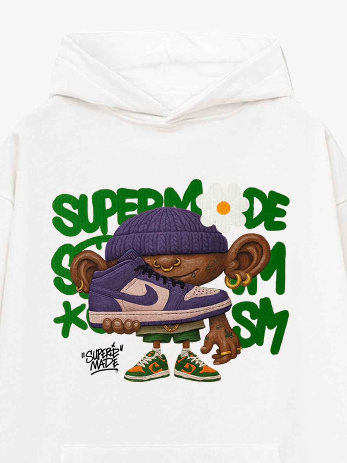 Street Cartoon Trend Sneakers Boy Hoodie
