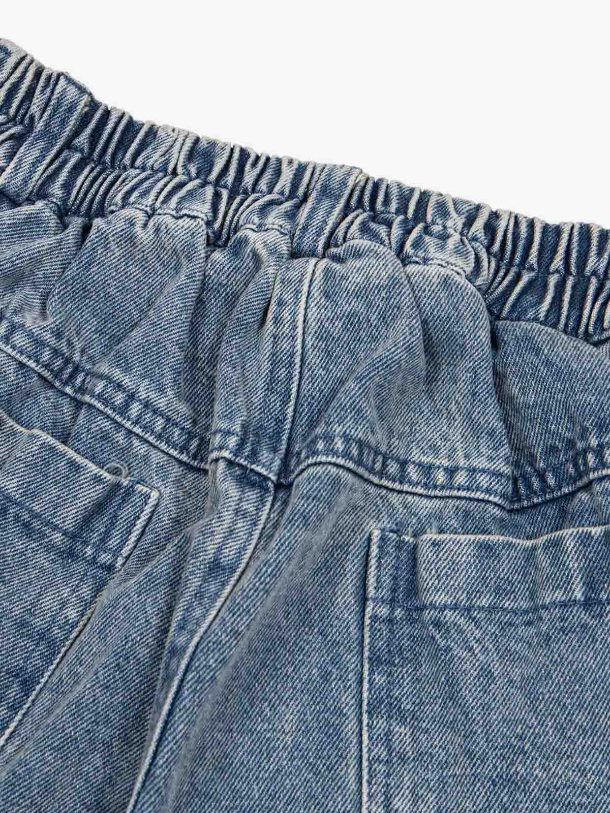 Fun Pattern Hand-Painted Print Denim Washed Jeans - Luxuryurbanwear