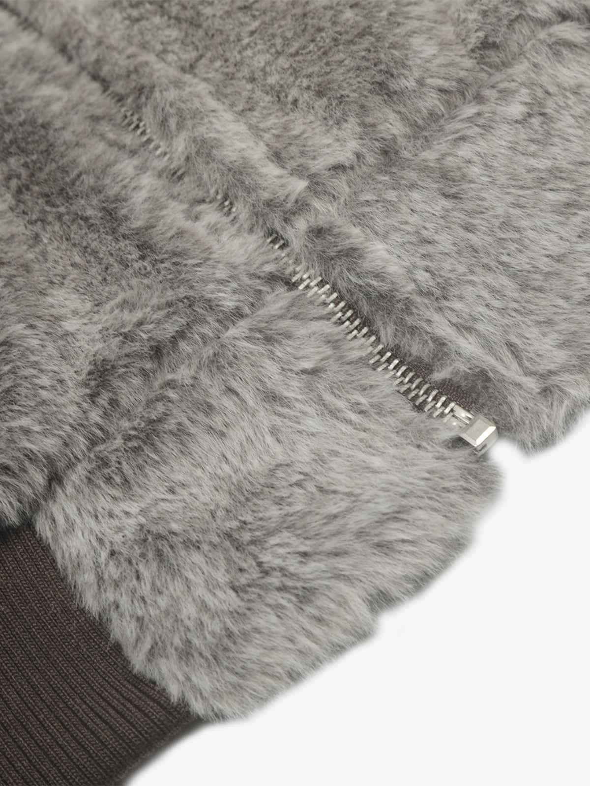 Retro Reversible Fleece Lined Zip-up Hooded Jacket