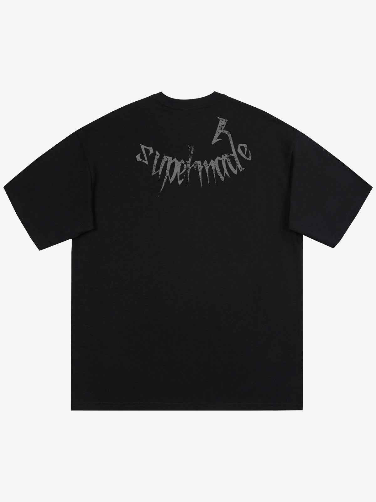 Gothic Skull Distressed Letter T-Shirt