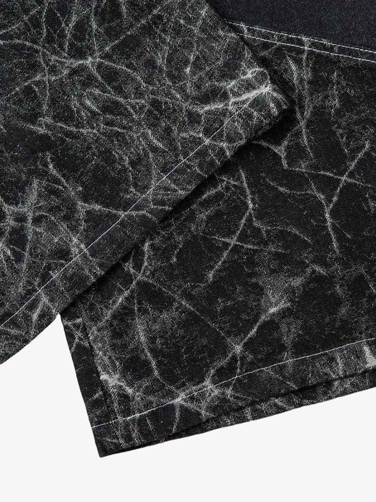 Deconstructed Split Tie-Dye Jeans - Luxuryurbanwear
