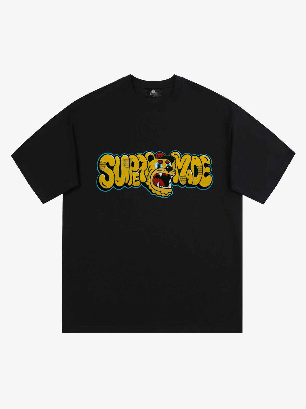 Street Graffiti Trendy Tiger Head Font T-Shirt