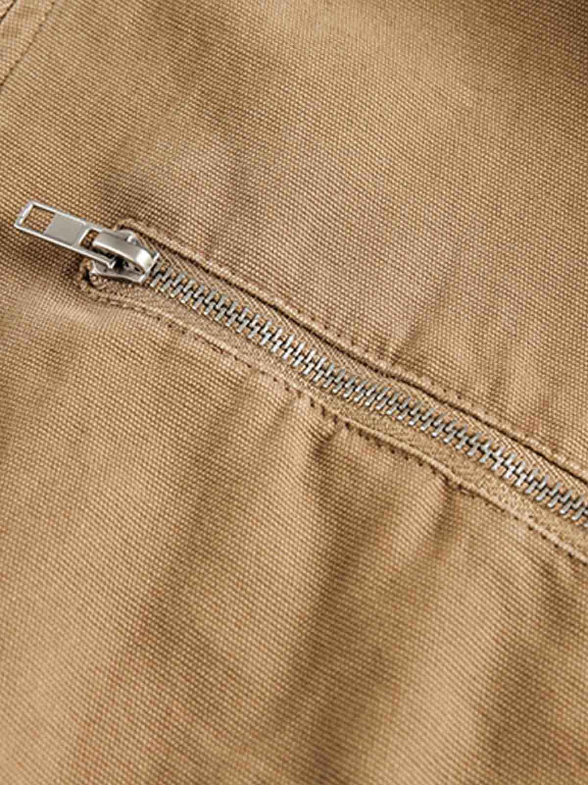 Hooded Workwear Multi Pocket Zip Jacket