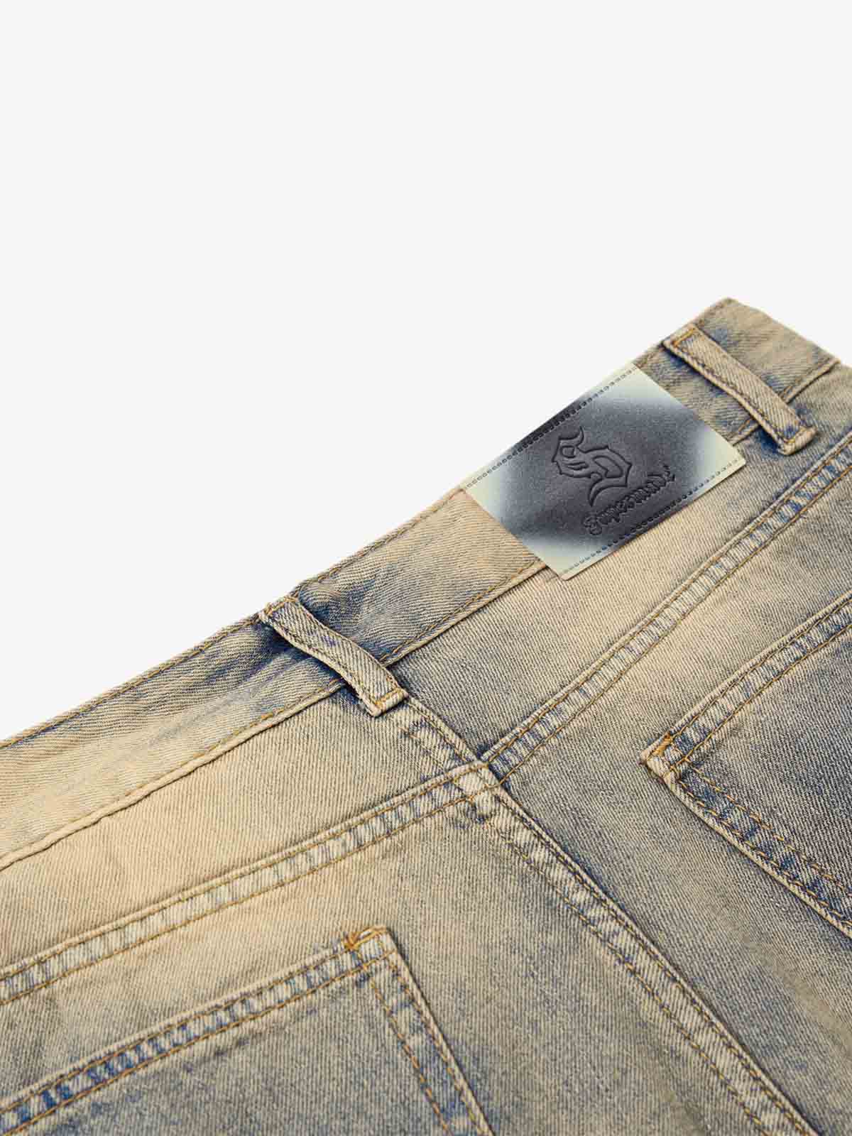 Vintage Distressed Ripped Wide Leg Jeans - Luxuryurbanwear