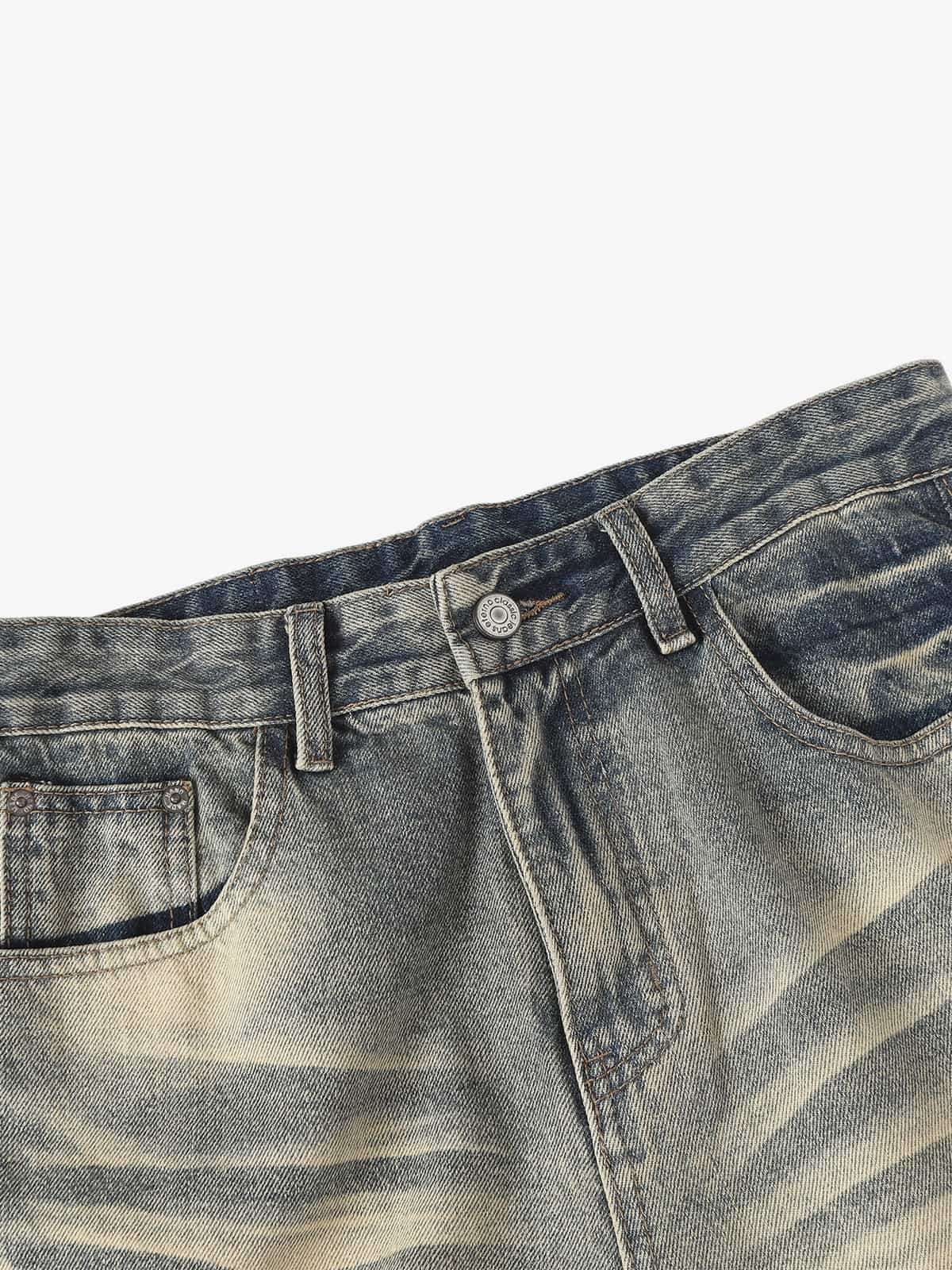 Vintage Washed Flare Jeans - Luxuryurbanwear