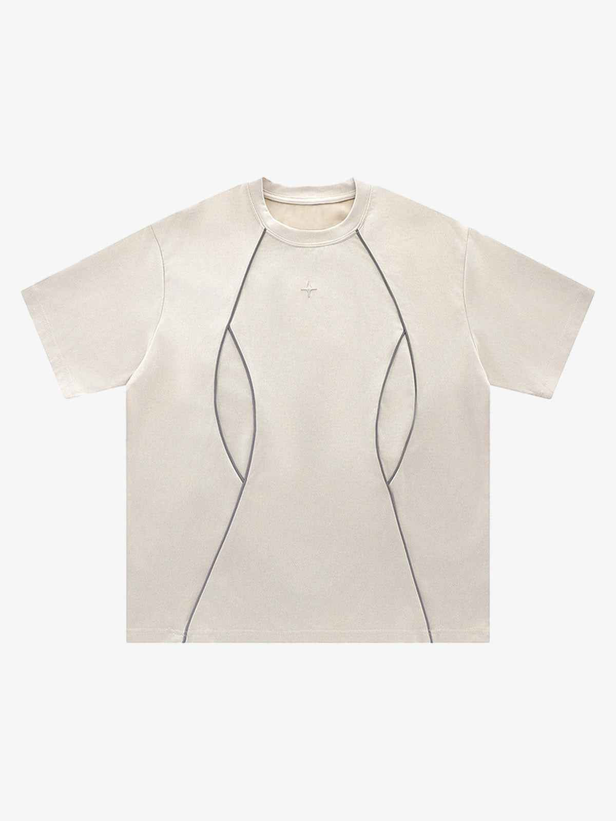 Functional Deconstructed Split Short-Sleeved T-Shirt - 2437