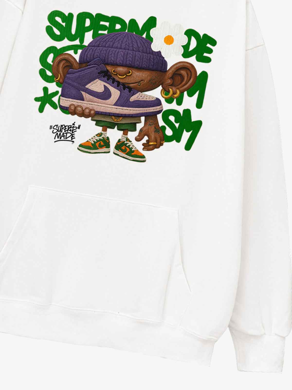 Street Cartoon Trend Sneakers Boy Hoodie