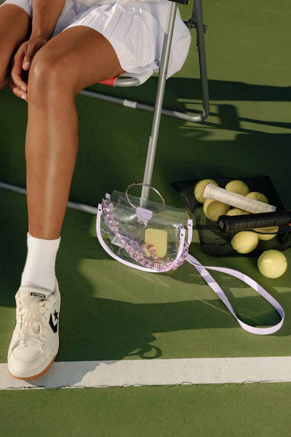 Clear Semi-Circle Crossbody