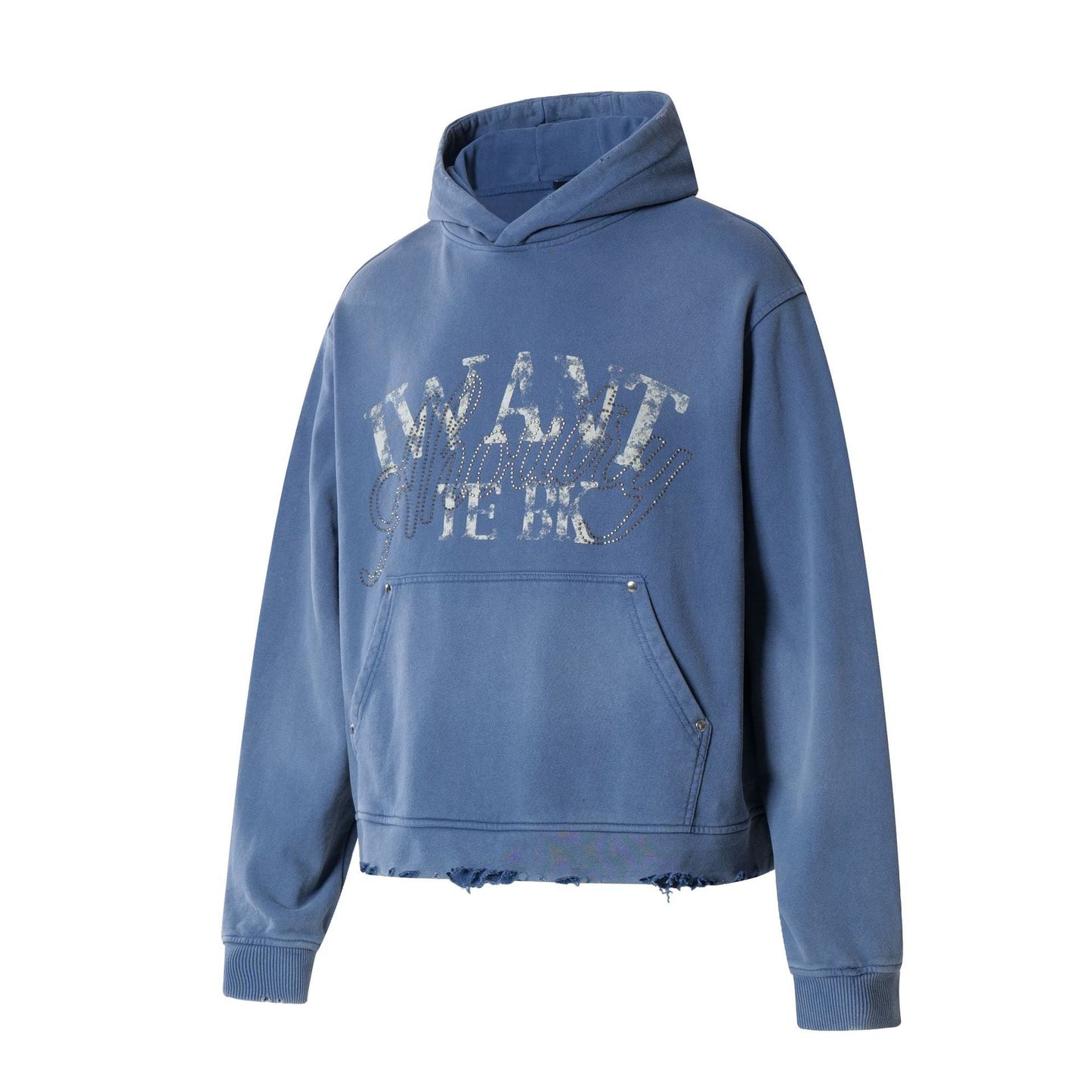 Letter Print | Oversized Washed Hoodie - Luxuryurbanwear