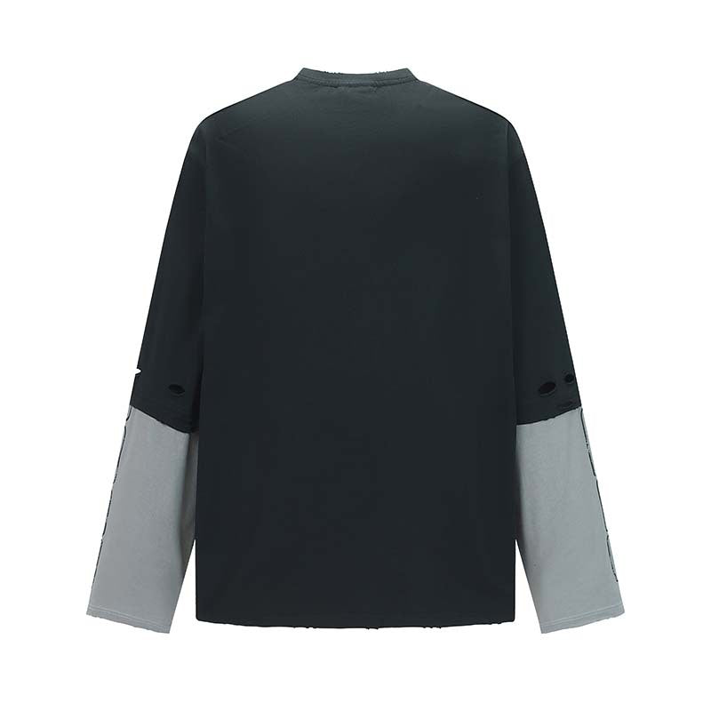 Y2K Grunge Patchwork | Distressed Graphic Sweatshirt - Luxuryurbanwear