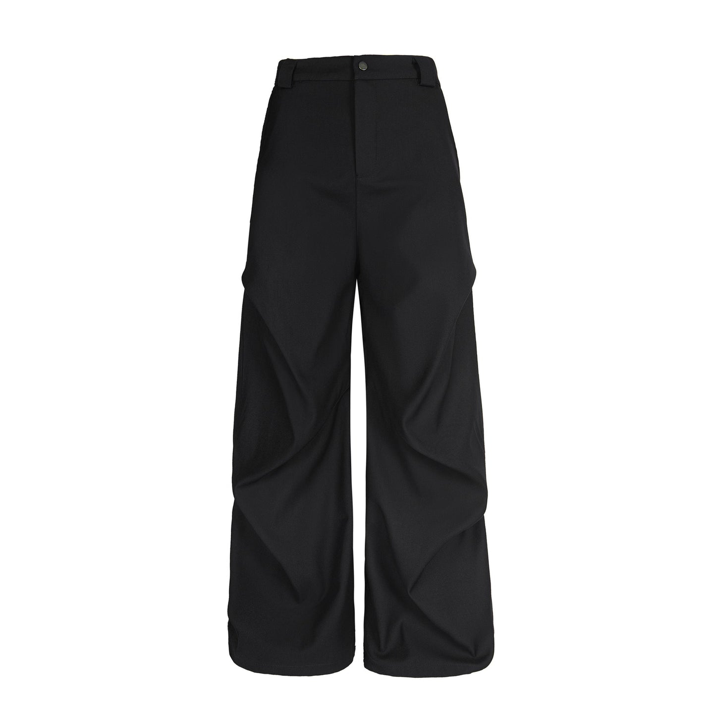 Pleated Casual Trousers | Adjustable Belt Streetwear Pants - Luxuryurbanwear