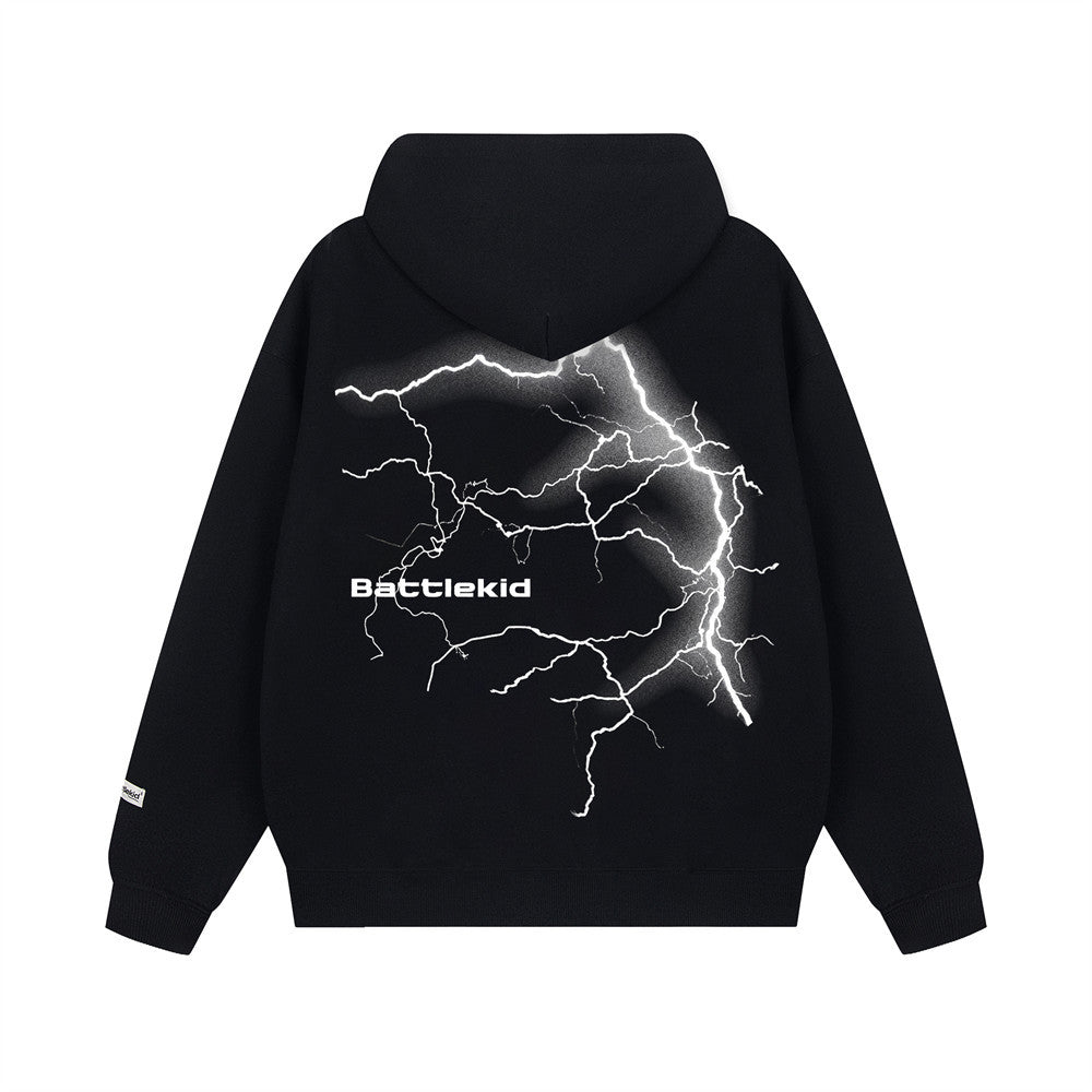 Lightning | Black Hoodie - Luxuryurbanwear