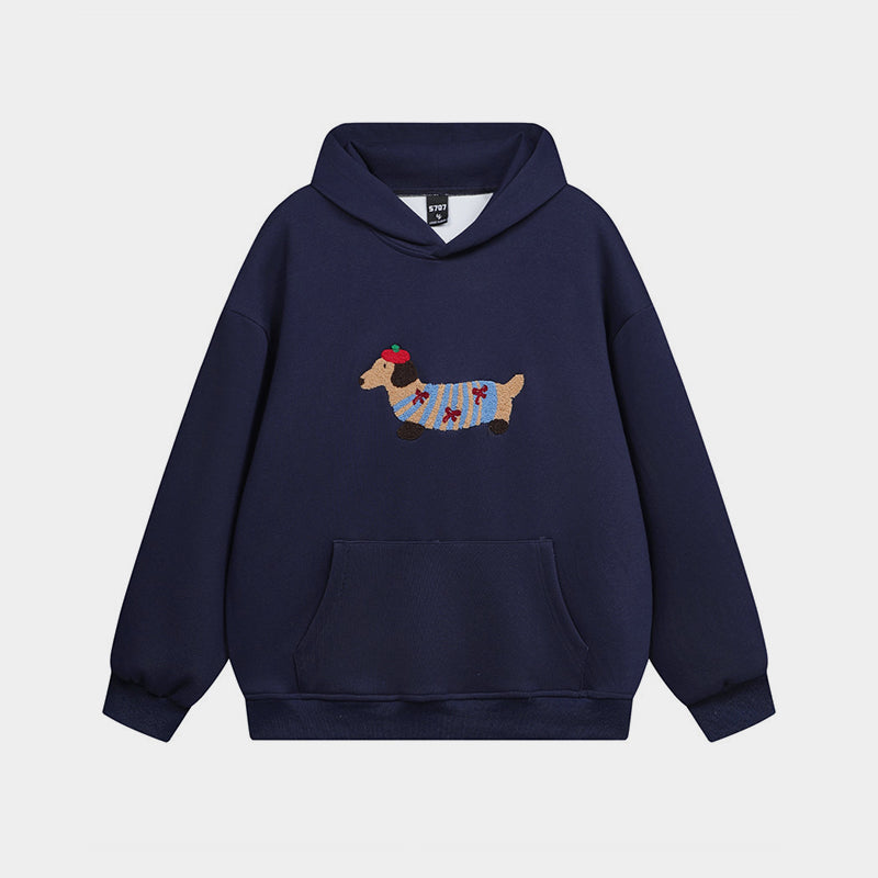Cartoon Dachshund | Oversized Hoodie - Luxuryurbanwear