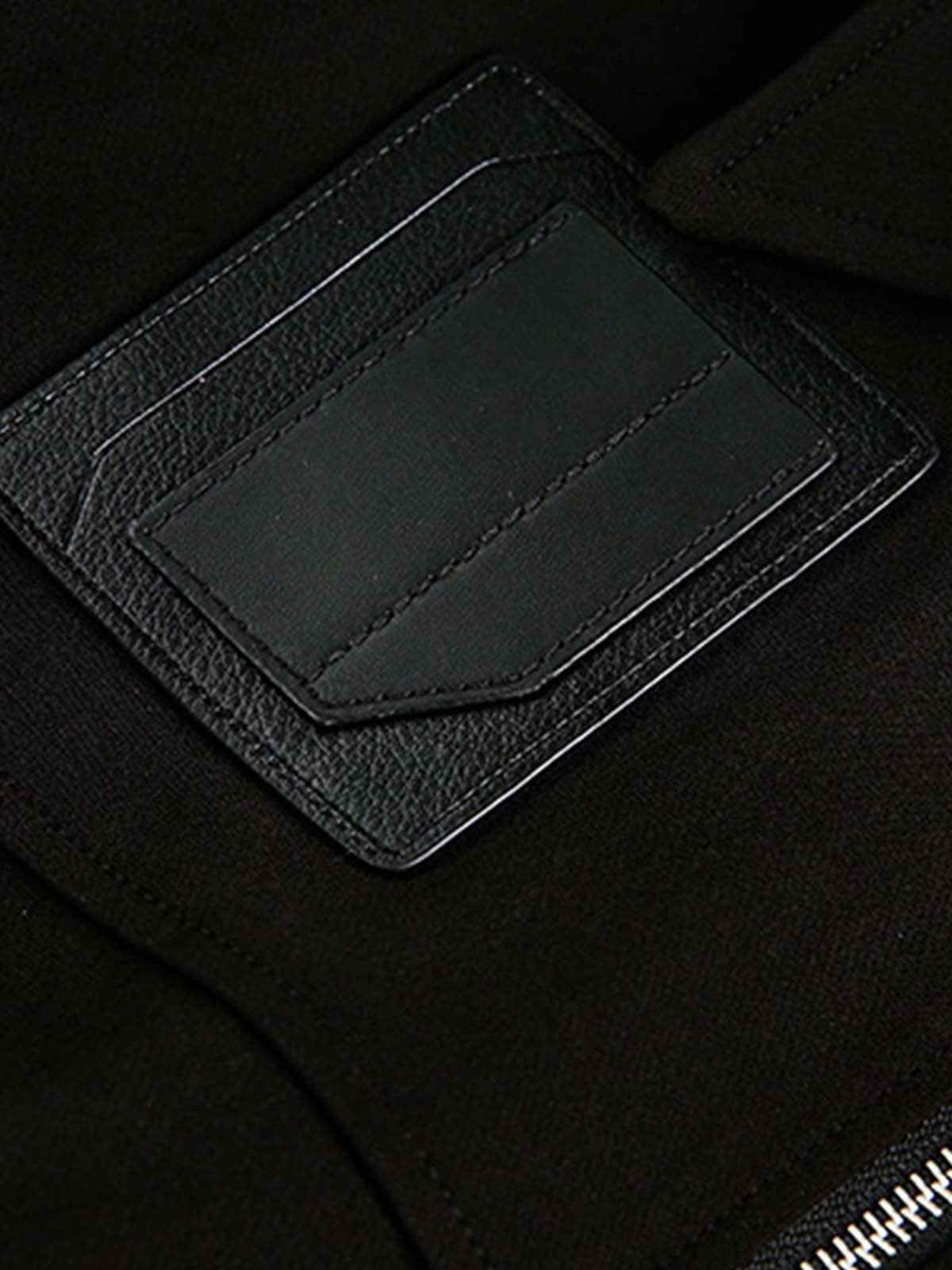 Structured Lapel Zip Front Pocket Jacket