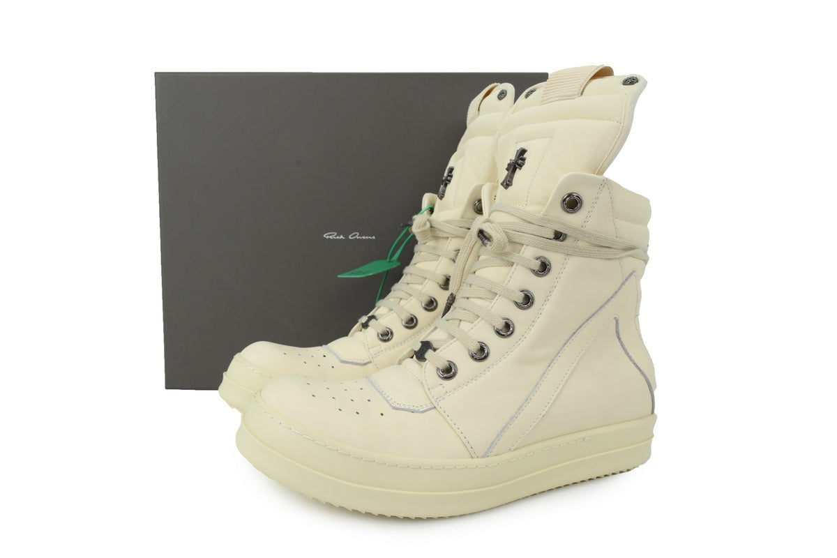 Rick Owens Croix Pure White Boots