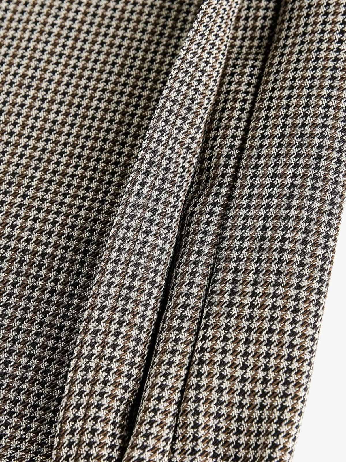 Belted Houndstooth Blazer Pants - Luxuryurbanwear