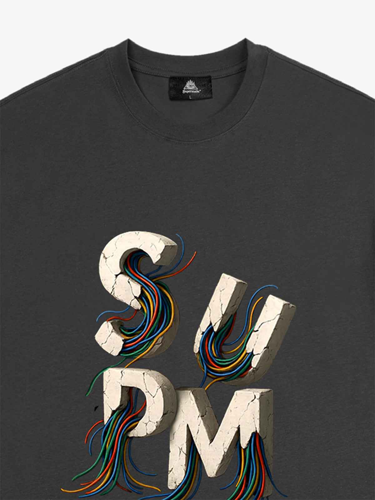 SPMD Letter Cable Graphic T-Shirt