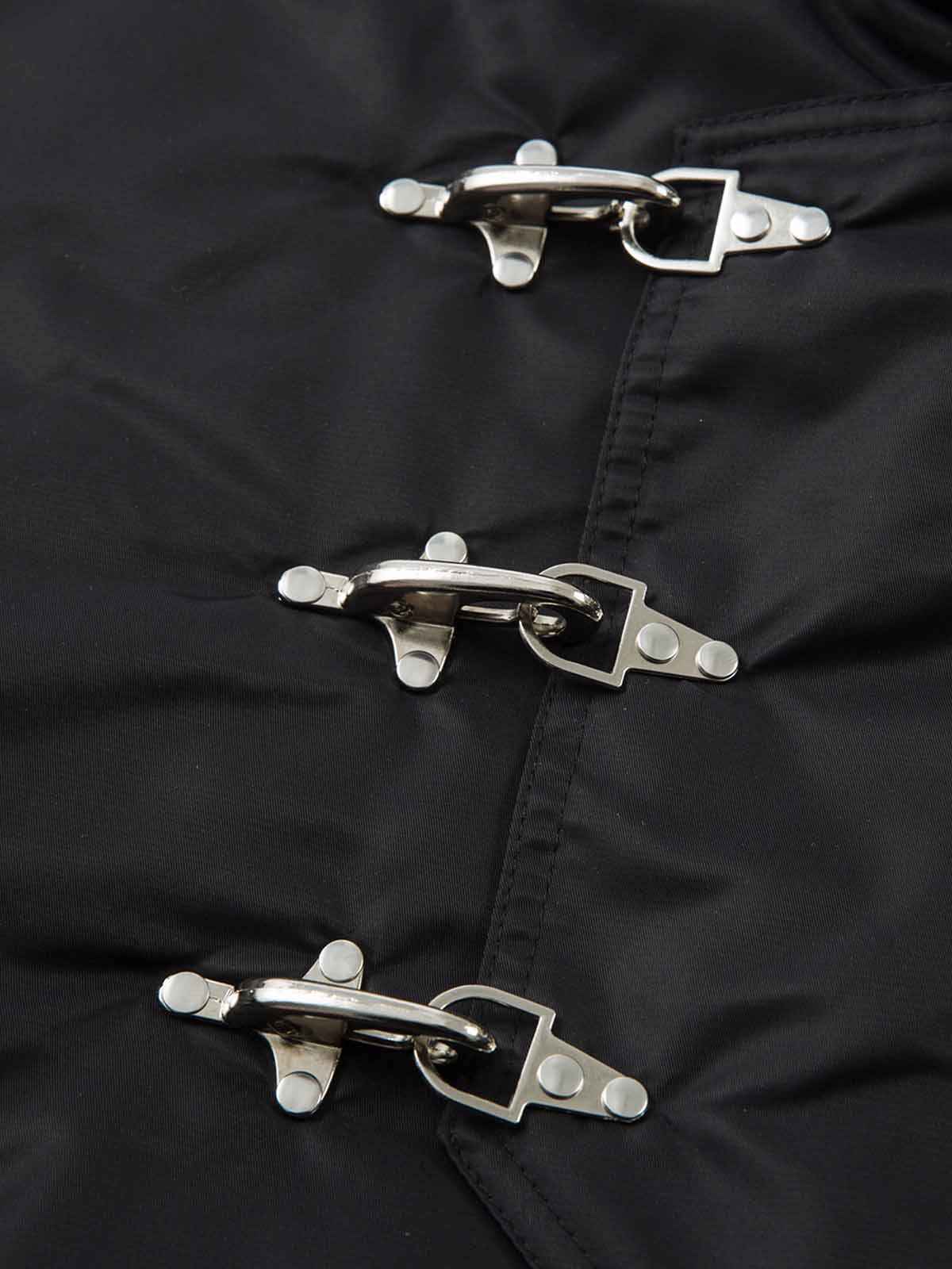 Detachable Faux Fur Collar Ruched Sleeve Bomber Jacket